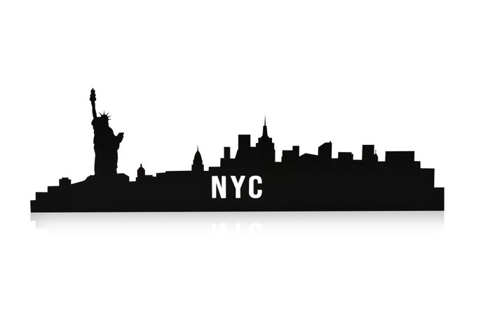 Wallity NYC Skyline - Yellow